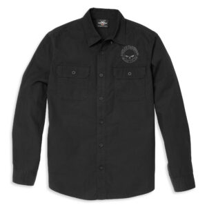 Harley-Davidson Férfi Willie G Skull Solid hosszú ujjú ing