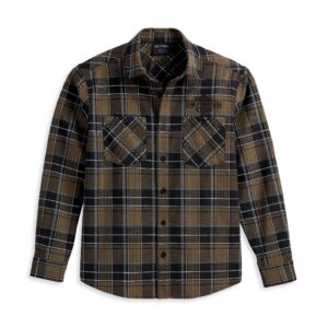 Harley Davidson Férfi Staple ing - Olive Plaid
