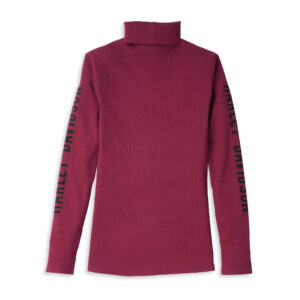 Harley Davidson Női Bar & Shield Logo Bordázott garbó – Cabernet