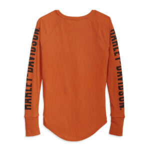 Harley Davidson Női Authentic Bar & Shield Bordázott felső - Vintage Orange