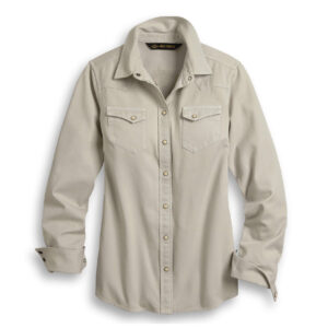 Harley Davidson Női Vintage Logo hosszú ujjú ing – Beige