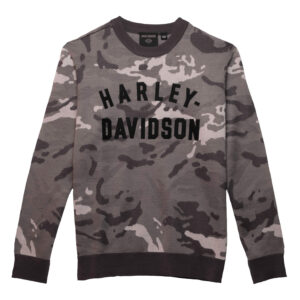 Harley Davidson Férfi Staple Camo Pulóver - Grey