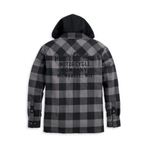 Harley Davidson Férfi kapucnis ing – Black Plaid