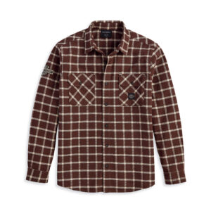 Harley Davidson Férfi Flanel ing - Brown Plaid