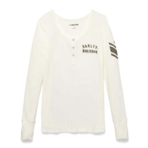 Harley Davidson Női Timeless Holdout Henley póló – Cloud Dancer