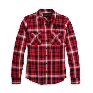 Harley Davidson Női Retro Script Font Flannel ing