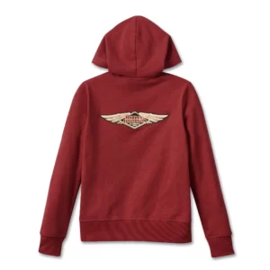 Harley-Davidson 120th Anniversary Női cipzáros pulóver – merlot