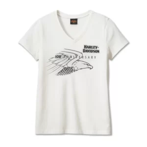 Harley-Davidson 120th Anniversary Női United V-nyakú póló – Cloud Dancer