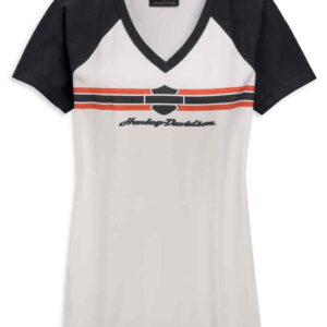 Harley-Davidson Női Logo Stripe V-nyakú póló