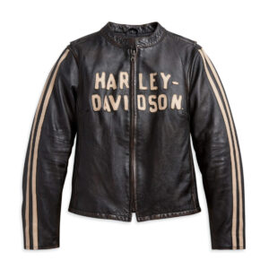 Harley-Davidson Női Sleeve Stripe Bőrdzseki