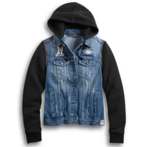 Harley-Davidson Női Zip-Off Sleeve farmer dzseki